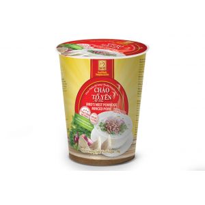 Bird’s nest porridge cup with minced pork