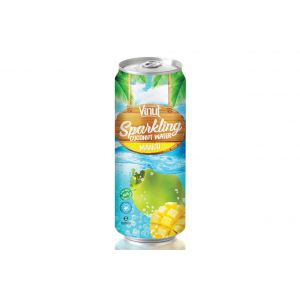 Real Sparkling Coconut water with Mango juice (Can 500ml)