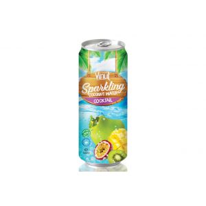 Real Sparkling Coconut water with Cocktail juice (Can 500ml)
