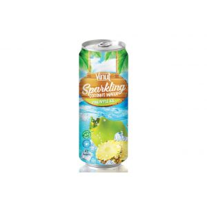 Real Sparkling Coconut water with Pineapple Ice (Can 500ml)