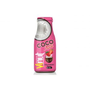 Coconut milk with Strawberry flavour (Glass Bottle 280ml)