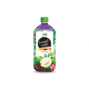 1L VINUT bottle Natural Pure Coconut water Grape flavour