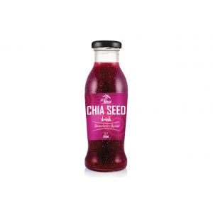  Chia seed drink & Strawberry flavor (Glass Bottle 280ml)