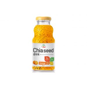 Chia seed drink & Orange Flavor (Glass Bottle 250ml)