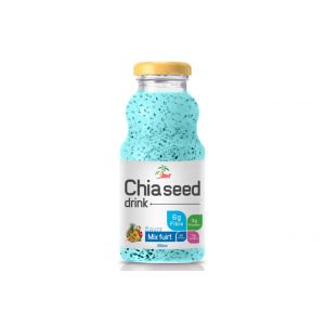 Chia seed drink & Mix fruit Flavor (Glass Bottle 250ml)