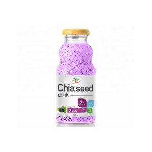 Chia seed drink with Grape Flavor (Glass Bottle 250ml)