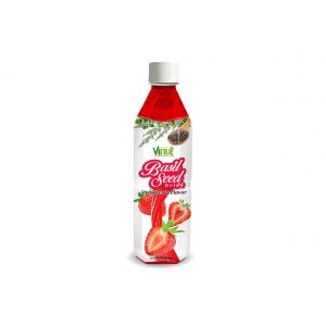 16.9 fl oz Bottle Basil seed drink with Strawberry flavour