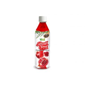 16.9 fl oz Bottle Basil seed drink with Pomegranate flavour