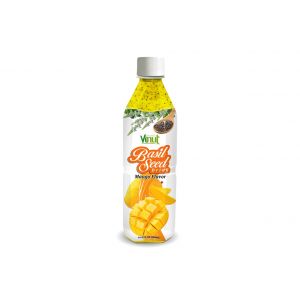 16.9 fl oz Bottle Basil seed drink with mango flavour