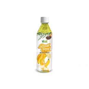 16.9 fl oz Bottle Basil seed drink with banana flavour