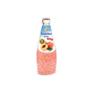 Basil Seed drink with Peach (Glass Bottle 290ml)