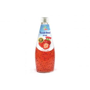 Basil Seed drink Strawberry (Glass Bottle 290ml)