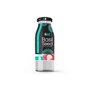 200ml Glass Bottle Basil seed with Lychee flavor