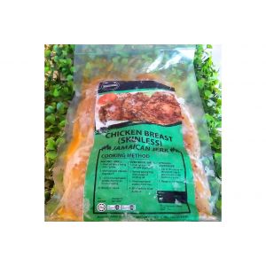 MARINATED CHICKEN BREAST MEAT WITHOUT SKIN - JAMAICAN JERK 250G