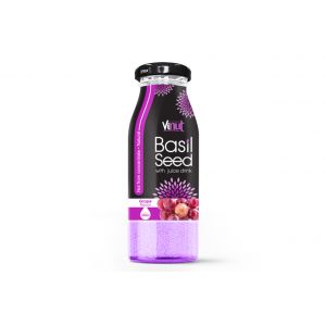 200ml Glass Bottle Basil seed with Grape flavor