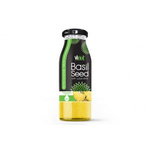 200ml Glass Bottle Basil seed with Pineapple flavor 