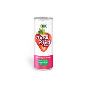 250ml Premium Quality Basil Seed Drink Strawberry Juice flavour