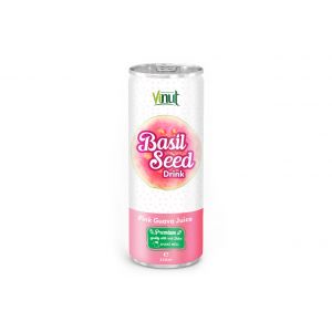 250ml Premium Quality Basil Seed Drink Pink Guava Juice