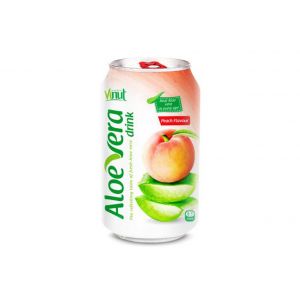 Original taste Aloe vera drink with Peach natural flavour (Can 330ml)