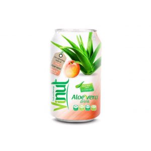 Fresh Aloe vera drink with Peach Juice 330ml 