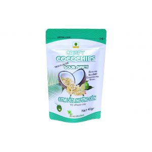 Crispy Cocochips – Sour Spicy, Gluten Free, Cholesterol Free, 40gr / 1.4 oz Bag