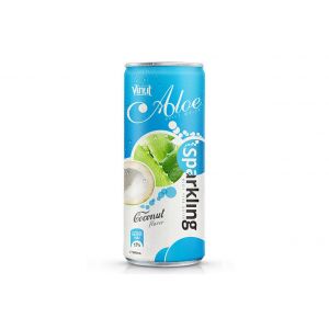 320ml Canned Sparkling Aloe vera drink with coconut flavor
