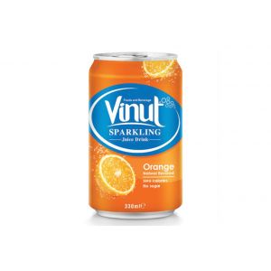 Canned Sparkling water Orange Juice Drink