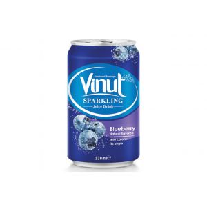 Canned Sparkling water Blueberry natural Flavour
