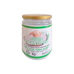 Organic Virgin Coconut Oil – Cold Extraction Processing, 500ml / 16.9 fl. oz.