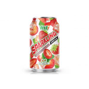 330ml VINUT Canned Strawberry Juice Sparkling water
