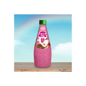 290ml VINUT Bottle Coconut Milk with Jelly Strawberry flavour