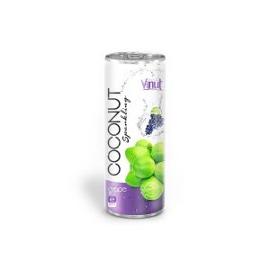 Coconut Sparkling Water with Grape juice  (Can 250ml)