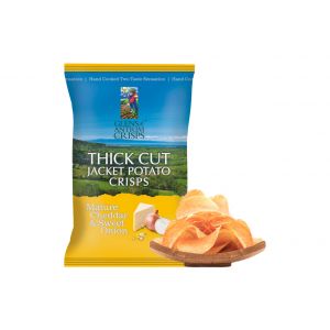 Thick Cut Jacket Potato Crisps - Mature Cheddar & sweet Onion Flavour